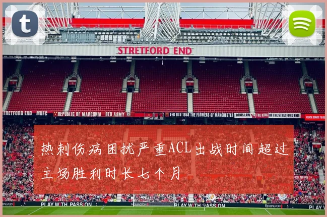 热刺伤病困扰严重ACL出战时间超过主场胜利时长七个月